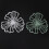 5PCS Iron Flower Wall Art, 2-Layer, White/Green 10