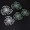 5PCS Iron Flower Wall Art, 2-Layer, White/Green 12