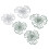 5PCS Iron Flower Wall Art, 2-Layer, White/Green 14