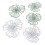 5PCS Iron Flower Wall Art, 2-Layer, White/Green 1