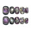 (XS) Ongles Courts Résine Mauve Noir 3