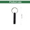 (Black) Waterproof Aluminum Emergency Whistle with Keychain 2