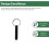 (Black) Waterproof Aluminum Emergency Whistle with Keychain 3