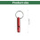 (red) Waterproof Aluminum Emergency Whistle with Keychain 2