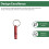(red) Waterproof Aluminum Emergency Whistle with Keychain 4