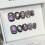 (XS) Ongles Courts Résine Mauve Noir 10