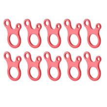 Red Backpacking Rope Tensioner 3 Holes for Camping & Hiking Guy Line Cord