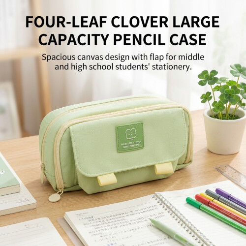 (A) Durable Flip-Top Pencil Case for Students 2