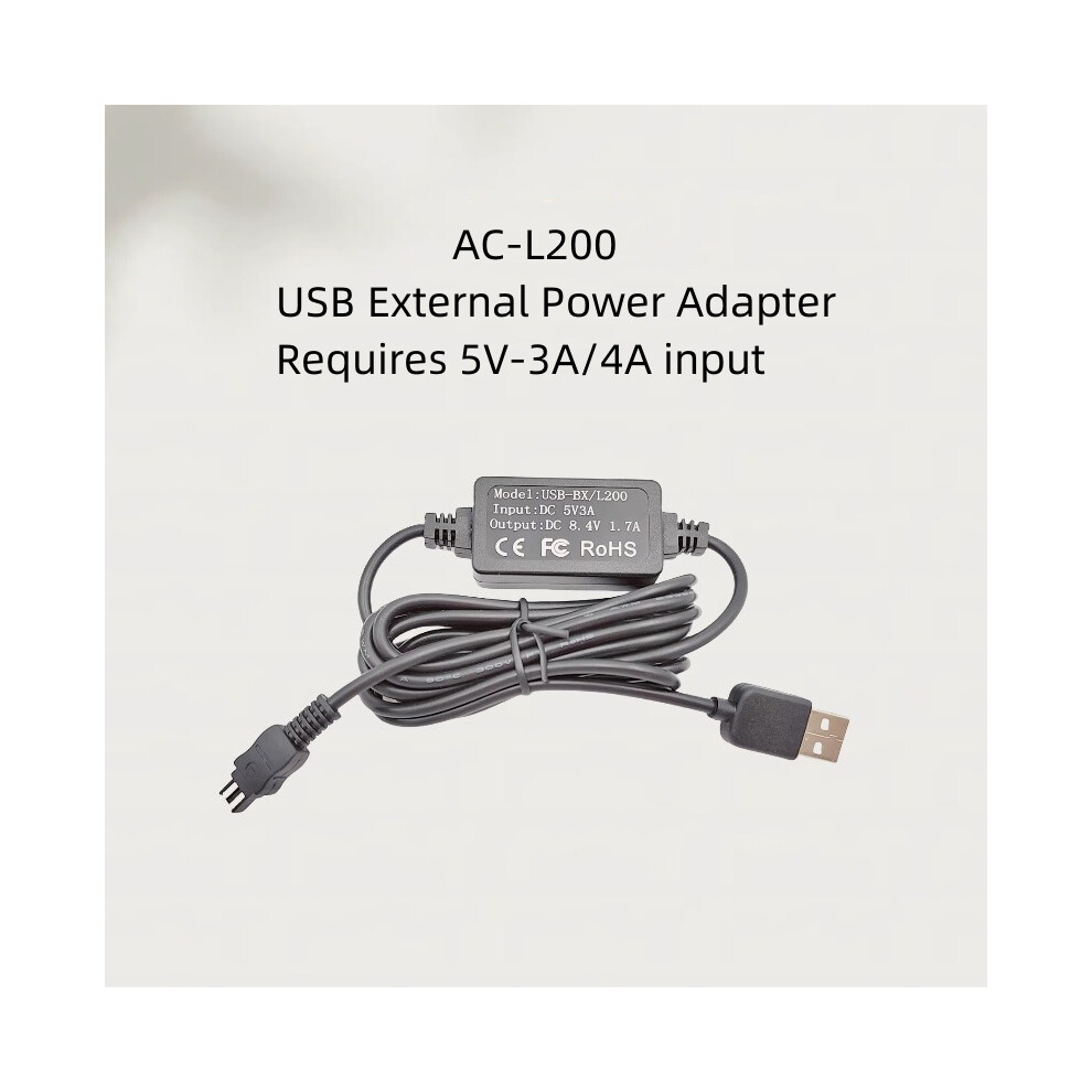 Ac-L200 Usb Adapter For Sony Dv Camcorder Power Adapter & Camcorder Charging Cable Black 751717854140