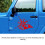 Red Car Mountain Compass Decals 60x45cm Strong Adhesion Universal 5