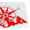 Red Car Mountain Compass Decals 60x45cm Strong Adhesion Universal 10