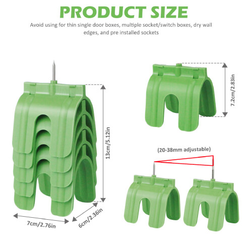 5PCS Drywall Marking Tool Green ABS Box Positioner 1