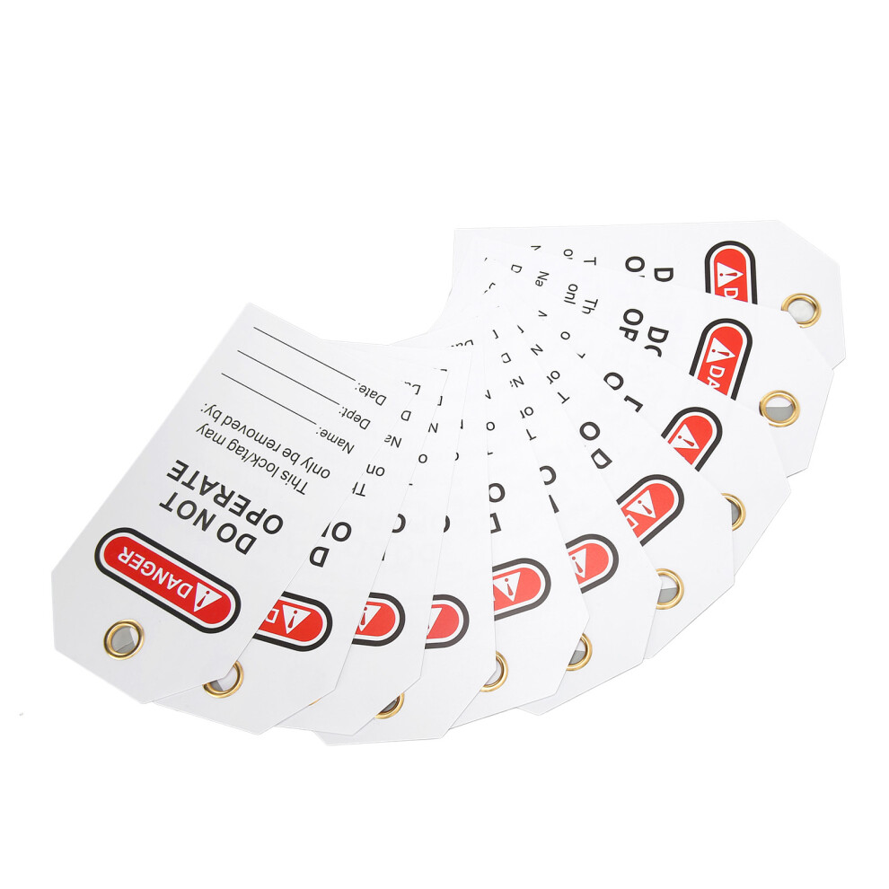 Pvc Water Resistant Lockout Sign 20Pcs Safety Warning Labels For Equipment 7611393644301