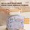 (Blue bow) PEVA Lunch Bag for Work, Camping, Picnic 2