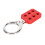 Lock Out Hasp 6-Holes Aluminum Alloy, Red & Silver 16