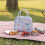 (Blue bow) PEVA Lunch Bag for Work, Camping, Picnic 5