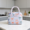 (Blue bow) PEVA Lunch Bag for Work, Camping, Picnic 9