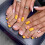 French Tip Press On Nails - Pink & Yellow, Reusable 9