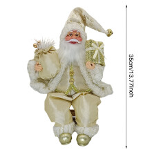 (Bee golden) Christmas Santa Claus Figurines Decorative Realistic Santa Claus Toys for Kids Boys Girls Toys Gift