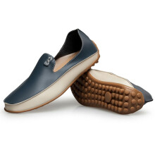 (Blue) Men\'s Flat Heaf Loafers for Outdoor Walking