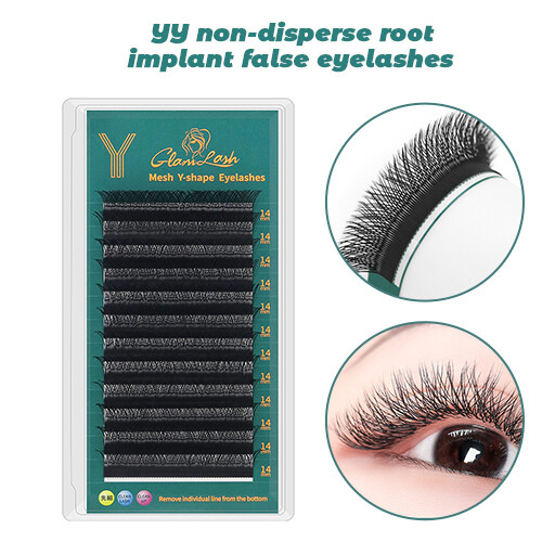 (12mm) Y-Shape Eyelash Extensions 0.07\" 2-Tip 2