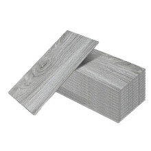 32 Pieces of Self-Adhesive Floor Tiles Wood Grain Wall Stickers Waterproof Floor Stickers 5.9x17.7inch PVC Floor Tiles A