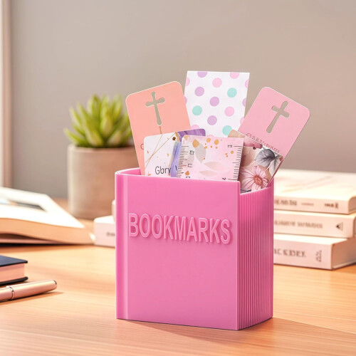 (Pink) 3D Bookmark Holder, PLA Plastic, Home Office Use 2