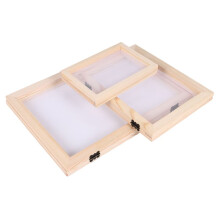 3 Stuks Papier Houten Papieren Mal Maken Scherm Kit 3 Formaat Frames voor DIY Paper 12.7X17.8Cm 19.8X24.8Cm 24.8X33.0Cm