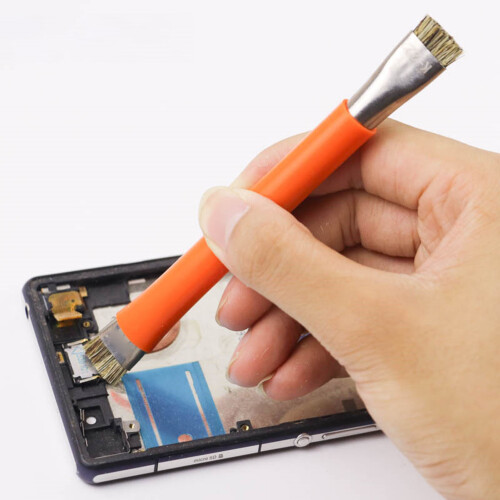 2pcs Double Head Phone Motherboard Brush14.5x1.5cm 2