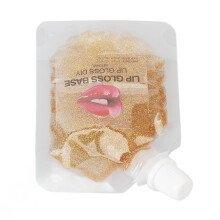 20 ml Klare Lipgloss-Base mit goldfarbenem Schimmer-Gel-Glitzer-Feuchtigkeitscreme
