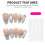 (S) 10pcs Rhinestone False Nails for Stage Wear 2