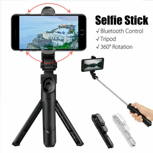 Bluetooth Selfie Tripod Telescopic Stick Remote Monopod Extendable Phone Holder 2