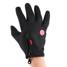 Ganzfinger-Touchscreen-Winter-Motorrad-Ski-Handschuhe Wasserdicht Winddicht Schwarz XL