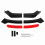 6x Front Bumper Splitter Glossy Black Red 9