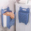 Wall Mounted Collapsible Laundry Basket L Blue Cap 8