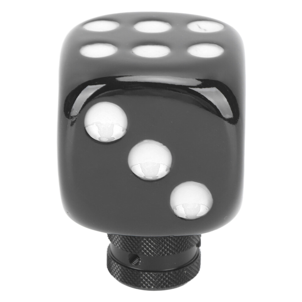 Most Cars Resin Dice Shift Knob Gear Shift Head & Universal Fit Black/White 4201388623959