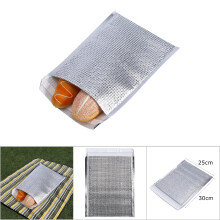 Food Storage Bags 10 Pack Insulated Aluminum Foil Cooler Silver 25cm x 30cm