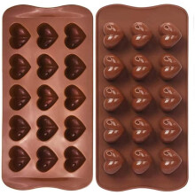 Silikon-Schokoladen-Herzformen, für Pralinen, Kuchen, Gelee, Pudding, Fondant, Antihaft-Silikon