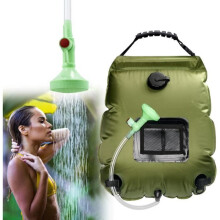 Camping-Solar-Duschtasche, 20 l, tragbare Solar-Duschtasche für Camping und Reisen, Warmwasserdusche mit Duschkopf