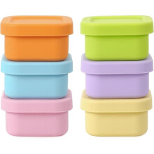 Stampo per alimenti per bambini in silicone da 100 ml, contenitore riutilizzabile per alimenti per bambini con coperchio a tenuta stagna, adatto al mi