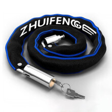 WOZWE Diebstahlsicheres Kettenschloss für Fahrrad/Elektroroller/Motorrad, Länge 105 cm/41,3 Zoll – Schwarz