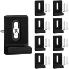 8 frameless 304 stainless steel mirror support clips, mirror hanging hardware with screws, fixing clips