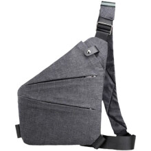 Reistas - Antidiefstal - Multi-pocket - Grijs - Schouderriem - Unisex
