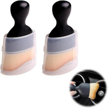 Kit pulizia interni auto, spazzola antipolvere in 2 pezzi per interni auto, spazzola morbida per pulizia interni