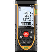Telemetro laser da 50 m - Strumento di misurazione con doppia livella a bolla - Telemetro laser digitale portatile