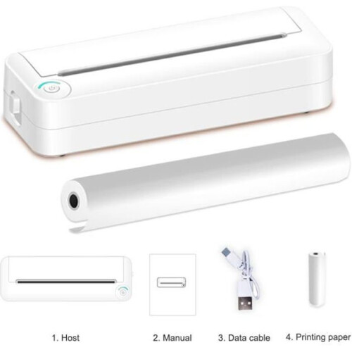 A4 Thermal Printer - UVERBON - Model x8 - Bluetooth - Portable - 203 DPI