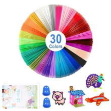 3D-penfilament, 30 kleuren, PLA-filament, elk 1,75 mm, 5M, met 1 verfalbum en 2 vingerhandschoenen