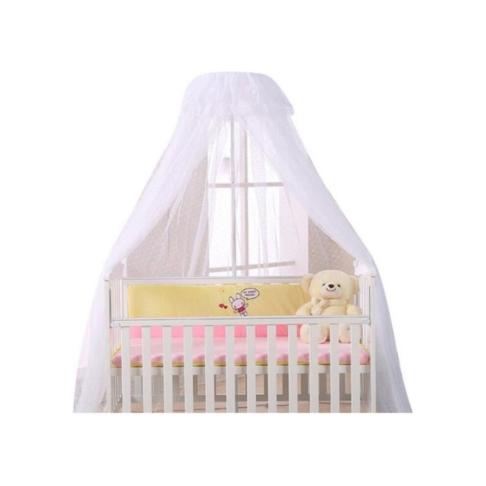 Large Canopy Bed With Mosquito Net Support For Baby Bed, Bed Protector Against Spiders And Mosquitoes With Pole White Aihontai