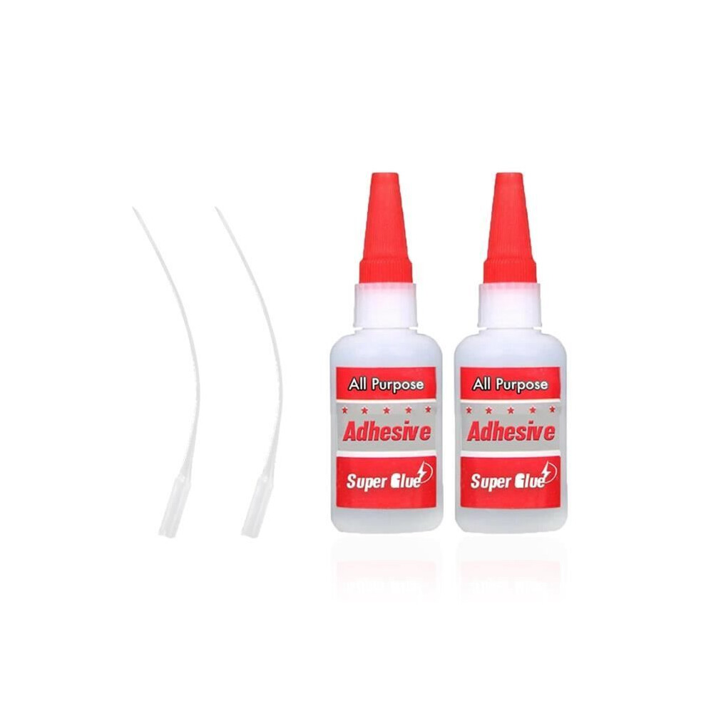 2 Bottles Of Strong Glue, Super Glue, Extra Strong Glue, Suitable For Wood, Glass, Ceramic, Metal, Plastic, 50G 8581603424544