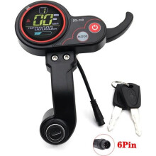 Universal LCD speedometer for electric scooter ZQ-100 with speedometer, 6-pin display for electric scooter